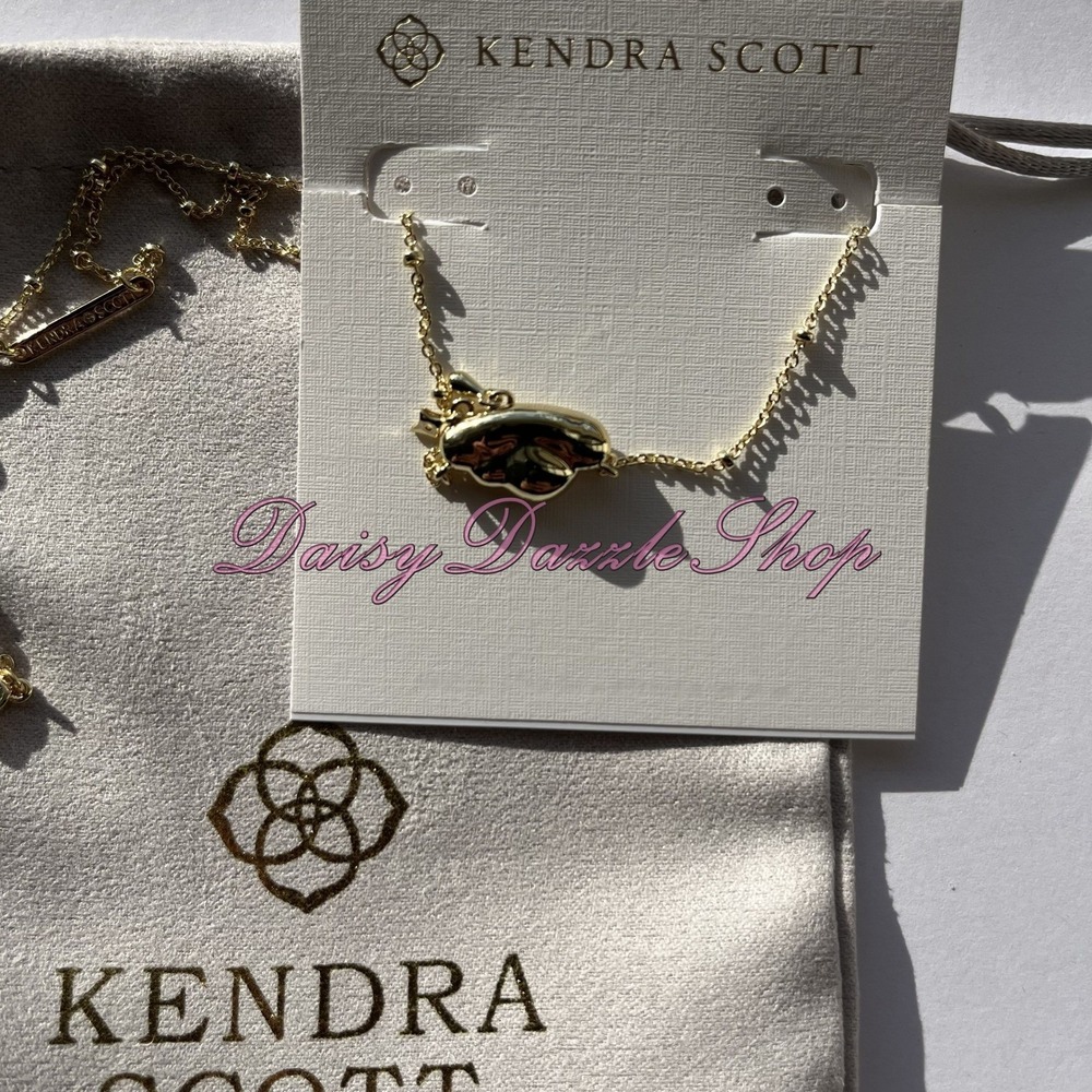 ✨New Kendra Scott Celeste Cloud Gold Short Pendant Necklace 🌧️ - Picture 4 of 7